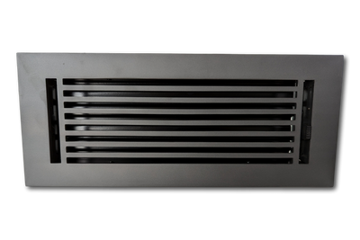 Cast Aluminum Linear Bar Vent Covers - Carbon Gray 4 x 12 (Overall 5.25 x 13.75)