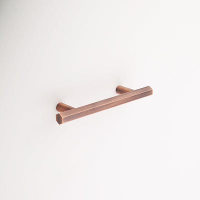 Abigail Solid Brass Drawer Pull - 3.75 Inch Centers Antique Copper