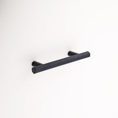 Abigail Solid Brass Drawer Pull - 3.75 Inch Centers Matte Black