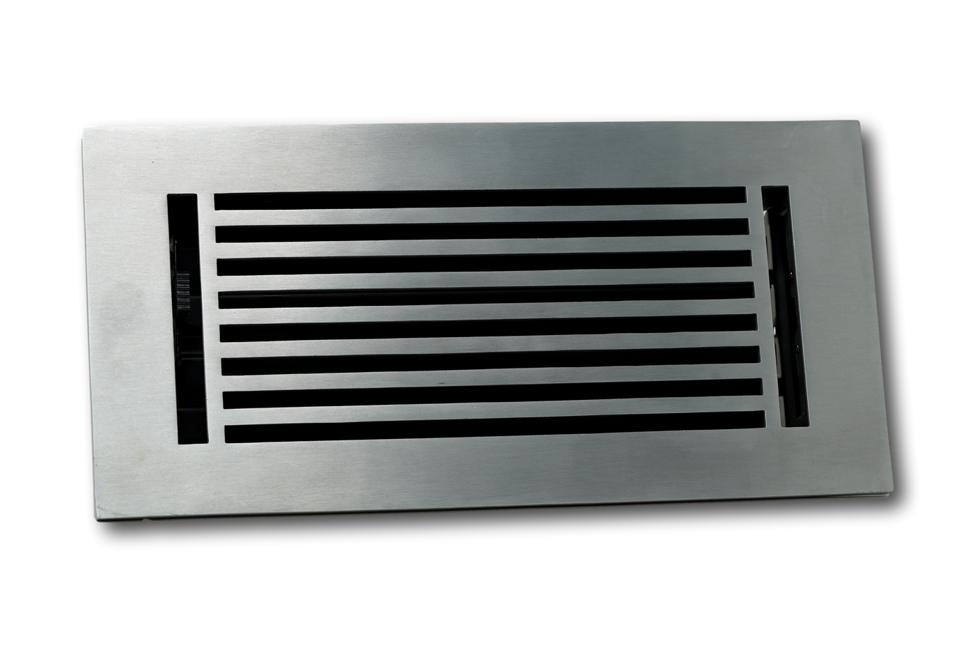 Cast Aluminum Linear Bar Vent Covers - Satin Nickel 4 x 10 (Overall 5.75 x 11.75)