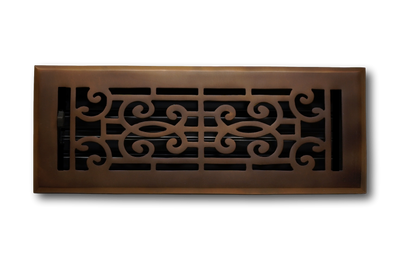 Cast Brass Baroque Vent Covers - Oil Rubbed Bronze
