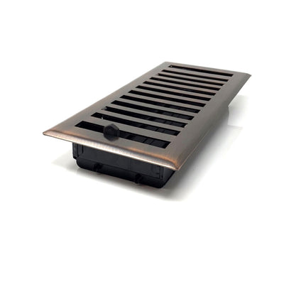 Steel Modern Chic Vent Covers - Venetian Bronze 4 X 12 (Overall: 5.25 x 13.5)