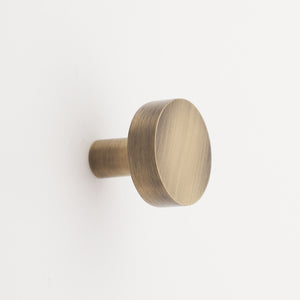 Katia Solid Brass Cabinet Knob - Antique Brass