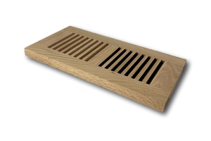 4" x 10" Red Oak Wood Vent Cover - Flush No Frame (Unfinished)