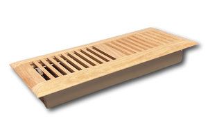 4 x 12 Red Oak Wood Register - Drop In Style (Unfinished)
