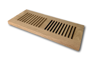 4" x 12" Red Oak Wood Vent Cover - Flush No Frame (Unfinished)