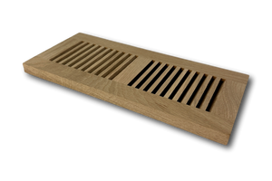 4" x 12" White Oak Wood Vent Cover - Flush No Frame (Unfinished)