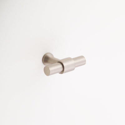Emma Solid Brass Cabinet Knob - Finger Pull - Polished Nickel