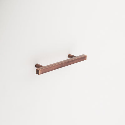Julian Solid Brass Drawer Pull - Antique Copper - Centers: 3.75 - Length: 5.5