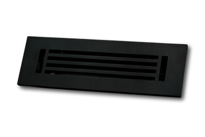 Cast Aluminum Linear Bar Vent Covers - Black 2 x 10 (Overall 3.75 x 11.5)