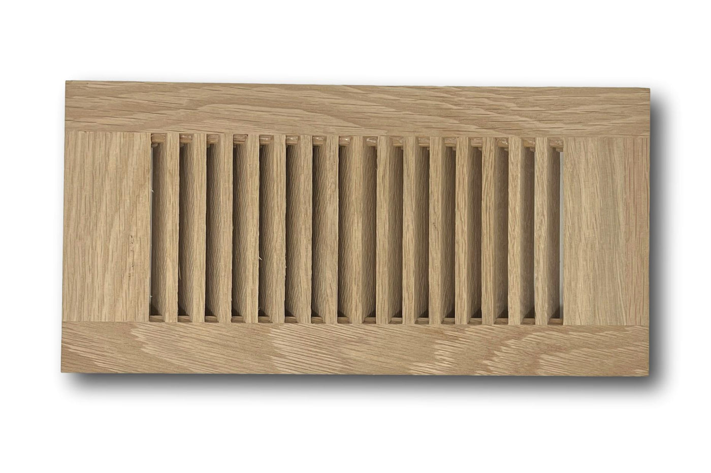 4" x 10" White Oak Wood Vent Cover - Flush No Frame (Unfinished)