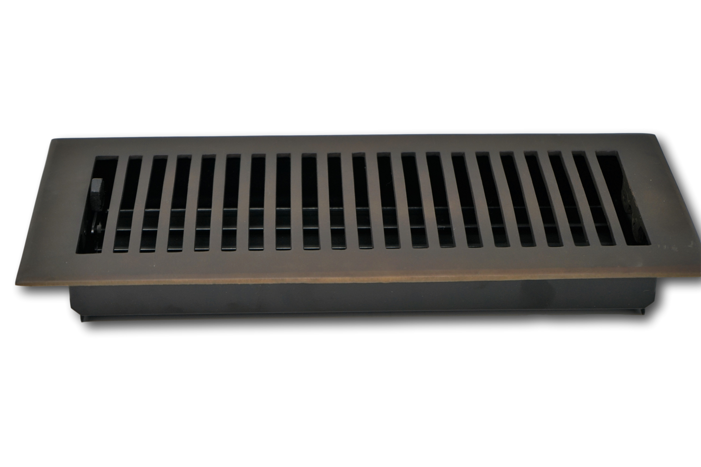 Cast Brass Contemporary Vent Covers - Oil Rubbed Bronze - 4" x 12" (Overall: 5-1/4" x 13-1/2")