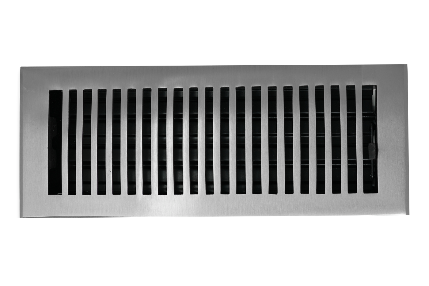 Cast Brass Contemporary Vent Covers - Brushed Nickel - 4" x 14" (Overall: 5-1/4" x 15-1/2")