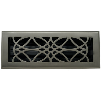 Cast Brass Empire Vent Cover - Brushed Nickel