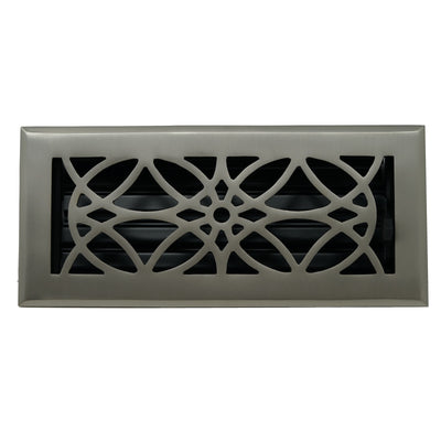 Cast Brass Empire Vent Cover - Brushed Nickel