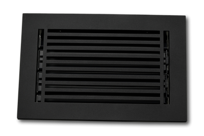 Cast Aluminum Linear Bar Vent Covers - Black 6 x 12 (Overall 7.25 x 13.5)